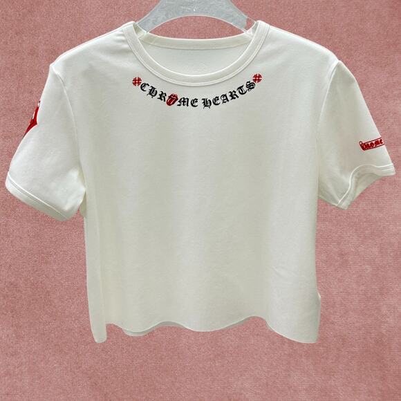 Chrome Hearts Women's White Short Sleeve - Picture 1 of 4